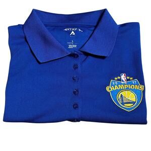 Antigua NBA Golden State Warriors Royal Blue Women's 2017 Champions Polo Shirt